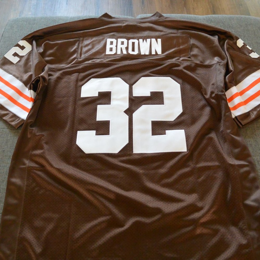 Brand NEW Jim Brown #32 Cleveland Browns Jersey Size Men's XL - Picture 6 of 10